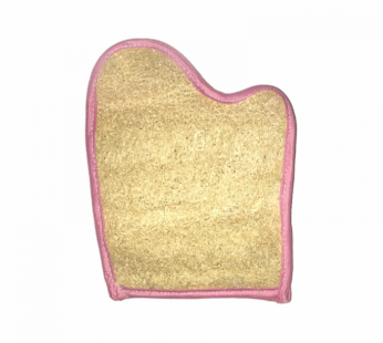 Ροζ Φυτική Λούφα Δάχτυλο με Βαμβακερή Πετσέτα